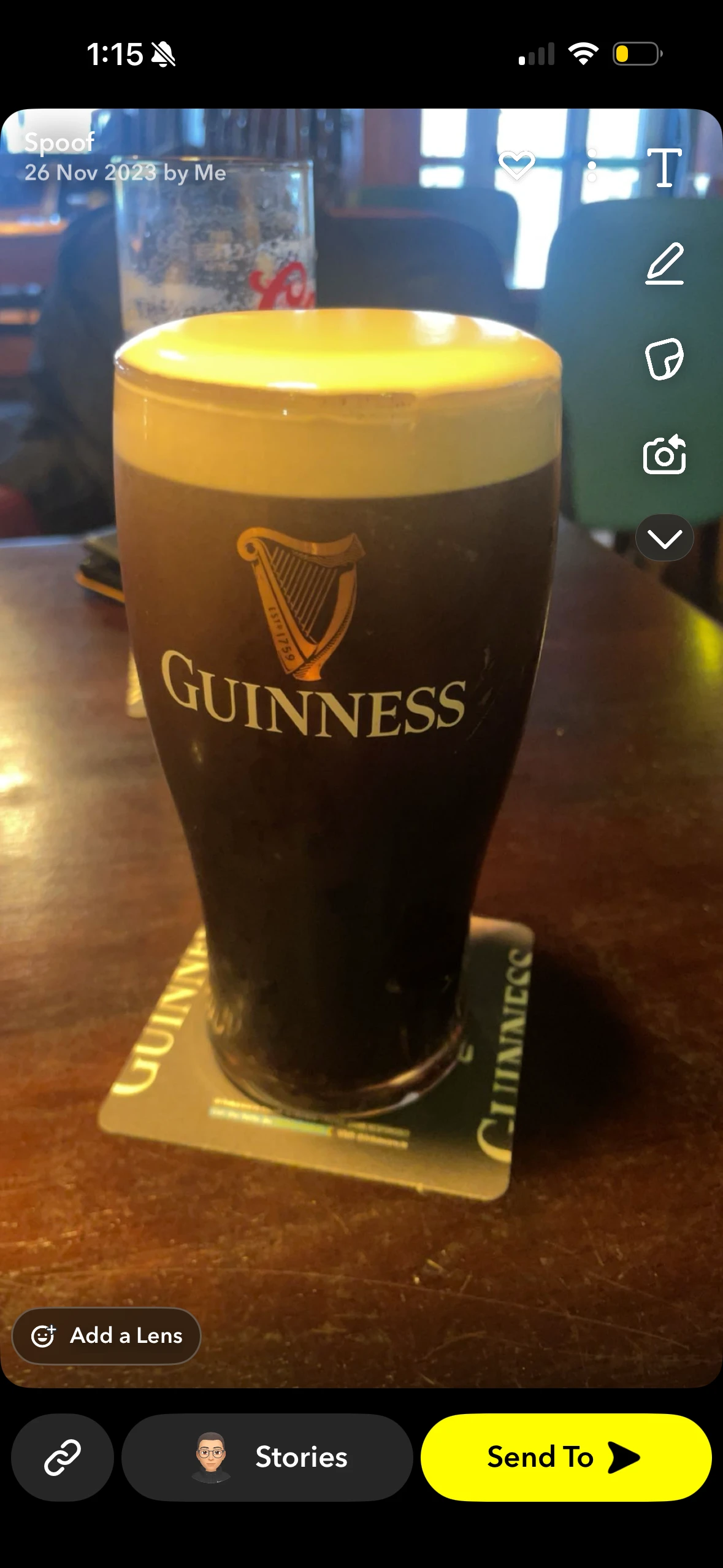 Image of Guinness drink